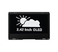 2.42inch OLED Display Module - 128x64 Resolution, SPI/I2C Communication, Compatible with Raspberry Pi, Arduino, SSD1309 Driver Chip with Metal Case (White)