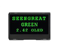 2.42inch OLED Display Module - 128x64 Resolution, SPI/I2C, Compatible with Raspberry Pi/Arduino, SSD1309 Driver Chip WIth Metal Case (Green)