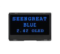 2.42inch OLED Display Module - 128x64 Resolution, SPI/I2C, Compatible with Raspberry Pi/Arduino, SSD1309 Driver Chip WIth Metal Case (Blue)