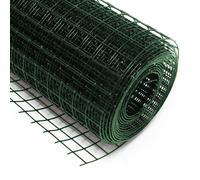 Rete per voliere metallica quadrata in acciaio zincato 25x25mm 50cmx25m verde