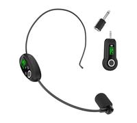 2.4G Microfono Auricolare con Ricevitore Microfono Senza Fili Set Trasmettitore 50m Gamma 2 in 1 per Conferenza Guida Insegnante Discorso
