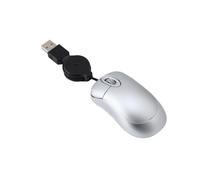 (2.4G Nero) Nuova Ragazza Carina Mouse Creativo per Computer Telescopico 3 Tasti 1600 DPI Cavo USB Retrattile