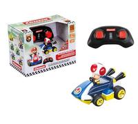 Carrera RC Mario Kart Mini RC Toad, per bambini e adulti, ragazzi e ragazze, licenza originale unica, divertimento di guida istantaneo con pronto per correre, autentica esperienza Mario Kart, blu