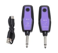 2.4GHz Wireless Guitar System 4 Channels Rechargeable Audio Wireless Transmitter Receiver for Guitar Bass Electric Instruments