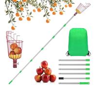 2.4m Raccogli Frutta Manico Telescopico Raccoglitore di Frutta Raccolta di Mele Prolunga Regolabile