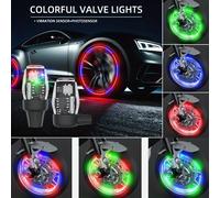 2/4PCS Auto Shining Bike Moto Wheel Tire Tire Light LED Valve Styling Cap lampada Hub con copertura per accessori per luce d'aria