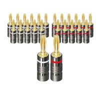 2/4PCS Connettore A Banana 24K Rame Placcato Oro 4mm Altoparlante Spine A Banana Amplificatore Connettore Partita Con 4mm Binding Post(2 Pcs,Y Type)