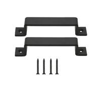 2/4pcs Maniglia Porta Della Stalla Nera Armadio Guardaroba Tira La Maniglia Scorrimento Del Ferro Con Viti Mobili Accessori Per Porte Scorrevoli Maniglie