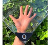 2.4x3 m Telo Impermeabile Esterno Trasparente occhiellato, 300 μm Teloni Copritutto da Esterno Plastica Trasparenti, Telone PVC Impermeabile Antivento Antipioggia, per Gazebo, Giardino, Balcone