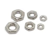 2/5/10/20/50 pezzi M2 M2,5 M3 M4 M5 M6 M8 M10 M12 M14 M16 304 in acciaio inossidabile piatto esagonale esagonale wafer dado di bloccaggio sottile(M2.5 50pcs)