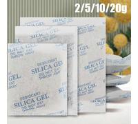 2/5/10/20/50g Gel di silice essiccante, 10/20 confezioni di sacchetti di silicone per il controllo dell'umidità e l'assorbimento dell'umidità, essiccante per cucina, soggiorno, armadio, vestiti, deumi
