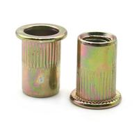 2/5/10/20 pezzi Dadi a rivetto a testa piatta zigrinata affidabili e ad alta resistenza M3 M4 M5 M6 M8 M10 M12 Inserto filettato for impieghi gravosi Zinco(M8 X10pcs)