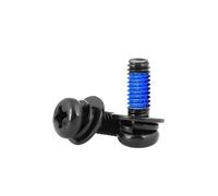 2/5/10/20 pezzi in acciaio al carbonio nero a testa tonda croce piatta cuscino elastico pad tre combinazioni rivestite con colla blu vite anti-allentamento M2-M8(20pcs M2.5X8X6)