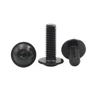 2/5/10/20 pezzi M4 M5 M6 M8 CM Nero 304 Acciaio inossidabile Vite a testa esagonale con collare tondo Bullone(25mm,M4 (10pcs))