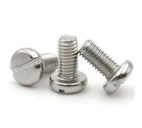 2/5/10/50 pz M1.6 M2 M2.5 M3 M4 M5 M6 M8 M10 GB65 A2-70 In Acciaio Inox Intaglio Slot Cap Colonna Vite a testa tonda Bullone(25mm,M5x10pcs)