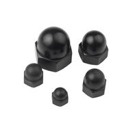 2/5/10/50 pz Nylon Ghianda Tappo A Cupola Dadi Bianco/Nero di Plastica Esagonale Dado Esagonale M3 M4 M5 M6 M8 M10 M12 M14 M16 M18 M20(Black,M6 (20pcs))
