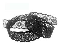 2,5,10 metri, 3/4" 20 mm, elastico in pizzo, nastro in spandex, fascia per capelli, fascia per reggiseno, biancheria intima, lingerie, fai da te, cucito, artigianato, nero, 2 met