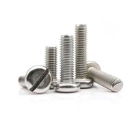 2/5/10/pcs M1.6 M2 M2.5 M3 M4 M5 M6 M8 M10 304 A2-70 In Acciaio Inox GB67 Scanalato Pan Slot Vite a Testa Tonda(50mm,10pcs M6)