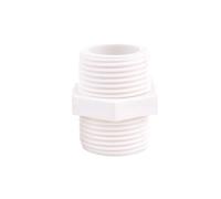 2/5/10 pezzi 1/2"~2" connettore a nipplo in PVC bianco doppio filettato maschio connettore for tubo dell'acqua giunto for tubo di irrigazione(2 inch male thread,2 Pices)