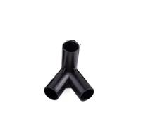 2/5/10 pezzi 19 mm nero connettore a T tridimensionale a quattro vie raccordi for telaio fai da te tenda armadio giunto fisso(135 degrees Tee,2Pcs)