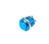 2/5/10 pezzi IP67 interruttore a pulsante 16 mm forma rotonda metallo ON-OFF interruttore momentaneo auto-reset interruttore impermeabile(Blue,5PCS)