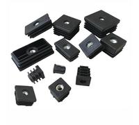 2/5/10 pezzi M6 M8 M10 tappo dado quadrato in plastica nera for piedini for la casa, manicotto for ruota regolabile, tappo decorativo antipolvere(30x50xM10,5 Pcs)