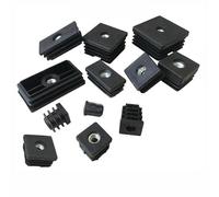 2/5/10 pezzi M6 M8 M10 tappo dado quadrato in plastica nera for piedini for la casa, manicotto for ruota regolabile, tappo decorativo antipolvere(30x50xM10,5 Pcs)