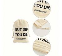 2/5/10 pezzi "Ma sei morto?" Kit per il mal di testa - Sacchetti di lino color cachi come bomboniere per matrimoni e feste, perfetti per feste di single, confezioni di pronto soccorso, forniture per f