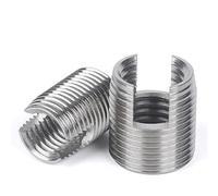 2/5/10 pz M2 M2.5 M3 M4 M5 M6 M8 ~ M16 Zincato/In Acciaio Inox Filo di Riparazione Inserto Scanalato Autofilettanti Manicotto A Vite Dadi