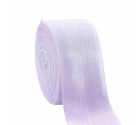 2 5 10 Yard 1-1/2" 40mm Solid Shiny Fold Over Elastics Spandex Satin Band Fettuccia Nastro Tessuto Abito Cucito Trim-Light Orchid-10 Yard