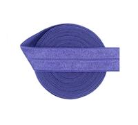 2/5/10 Yard 3/4 Inch 20 mm Plain Fold Over Elastic Foe Spandex Nastro di Raso Fascia per Capelli Fascia per Capelli Vestito Cucito Trim Clematis Blu 9,1 m