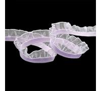 2 5 10 Yard 5/8" 15mm Organza Balza Pizzo Elastico Spandex Fascia Tulle Nastro Fascia per Capelli Tutu Vestito Fai da Te Cucito Artigianale-Orchidea Chiara-2 Yard