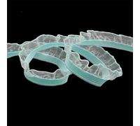 2 5 10 Yard 5/8" 15mm Organza Balza Pizzo Elastico Spandex Fascia Tulle Nastro Fascia per Capelli Tutu Vestito Fai da Te Cucito Artigianale-Topazio Blu-10 Yard