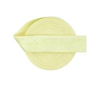 2 5 10 Yard Solid Shiny Fold Over Elastic 3/4" 20mm Spandex Satin Band Headband Underwear Dress DIY Cucito Trim-Avorio-5 Yards