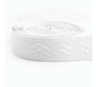 2/5/10M Fascia elastica nera e bianca 1-5cm Nastro in gomma antiscivolo in silicone per biancheria intima, gonne, abbigliamento sportivo, polsiere, materiale per cucire fai da te - EB013-Bianco-20mm