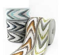 2/5/10M Nastro for tessitura 6 cm di larghezza for ricamo Tende for cucire Indumento Fascia decorativa Materiali artigianali(Gray-6cm,10Meters)