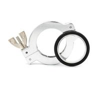 2 5 10Pcs KF16 25 40 50 Alluminio Vuoto Doppio Pin Tri Clamp Flangia Ni Placcato SS304 Cente Ring FKM O-Ring Raccordi per tubi (tuta, KF25_5 PCS)