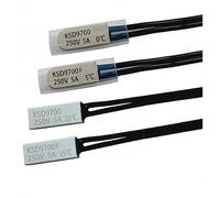 2/5/10PCS KSD9700 5A250V 0C 5C 10C 15C 20C 25C 30C 35C Interruttore di temperatura a disco bimetallico N/O Protettore termico a bassa temperatura(30C OFF 18C ON,10PCS -5A-Metal)