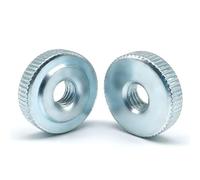 2/5/10pcs M3 M4 M5 M6 M8 M10 Zincato Nichelato Acciaio Al Carbonio Zigrinato Sottile Thumb Dado Iinstrument Serrare A Mano Dadi