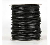 2,5/3/3,5/4/5mm Cordino in cotone cerato nero Cordino rotondo in filo cerato Corda per collana Corda per la creazione di gioielli - 3,0mm 5 metri - Colore nero