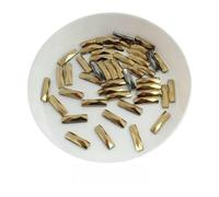 2,5 * 9mm 20 colori rettangolo boutique fondo piatto nail art strass di vetro decorazione unghie 3D forme multiple - miniera oro 2,5x9mm-100 pezzi