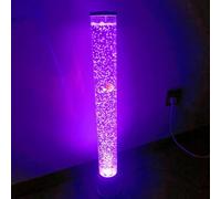 2.5 Ft LED Fantasy Bubble Fish Tube Fake Aquarium con 6 Pesci Artificiali E 7 Colori Che Cambiano Luce Lampada di Lava Sensoriale LED Bubble Tube, One Color, 78cm/2.5ft