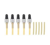 2/5 inserti for valvola Dunlop, dadi in rame, ugello for camera d'aria in lega di zinco, nucleo D/V di ricambio con tubo extra(DV Core 5pcs)