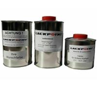 2,5 Litri Set 2K Hs Brillante Vernice Trasparente + Spruzzare IN Colore