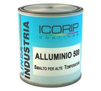 2,5 lt smalto alluminio brillante 500 sintetico per alte temperature ferro
