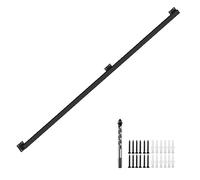 2,5 m Heavy Duty Iron il - Robusta ringhiera di sicurezza a parete per scale, ponti e portici, capacità 226,8 kg, antiscivolo, resistente alla ruggine, tubo industriale il