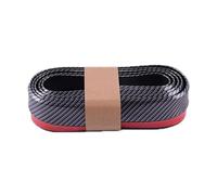 2,5 m Protezione per paraurti anteriore auto Modanature esterne Striscia in gomma universale per carrozzeria Pezzi Spoiler Posteriore(Carbon fiber black)