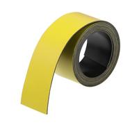 2/5 pezzi 1 metro 25x1mm strisce magnetiche cancellabili a secco fogli adesivi etichette scrivibili for lavagne bianche frigorifero artigianato(2pcs Yellow)