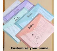 [2/5 pezzi] 16 denari Borse per documenti in plastica dai colori attenuati - Stampa incisa al laser - Adatte per uso fai-da-te e formato A4; Materiale morbido, facile da trasportare, grande capacità, 