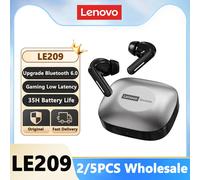 2/5 Pezzi Auricolari Wireless Lenovo LE209 con Cancellazione del Rumore, Bluetooth 6.0, Cuffie HiFi per Musica e Chiamate HD, Headset da Gioco
